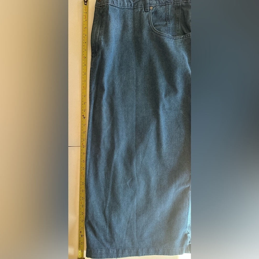Jessica London’s  Classic Cotton Denim Midi Skirt Size 30W - Picture 3 of 5